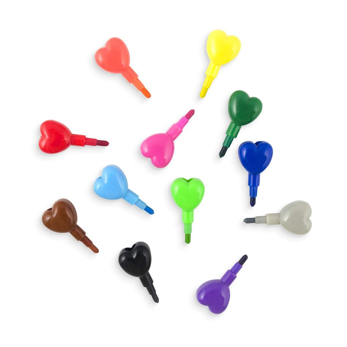 Crayons de Couleurs Empilables / Coeurs