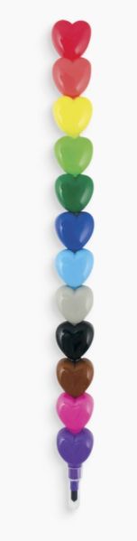 Crayons de Couleurs Empilables / Coeurs