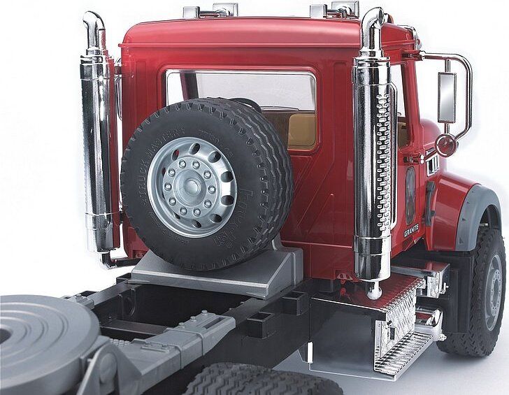 Camion Flatbed MACK avec chargeur JCB