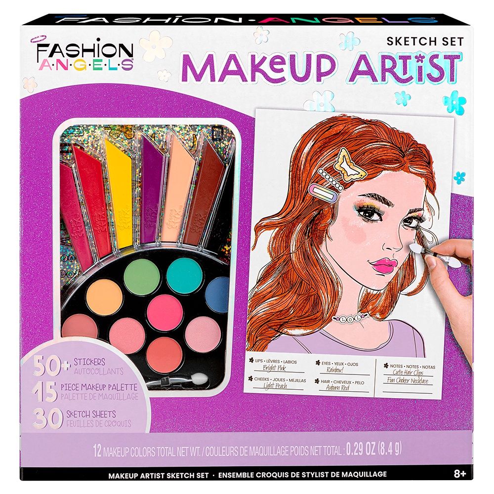 Ensemble croquis de styliste de maquillage