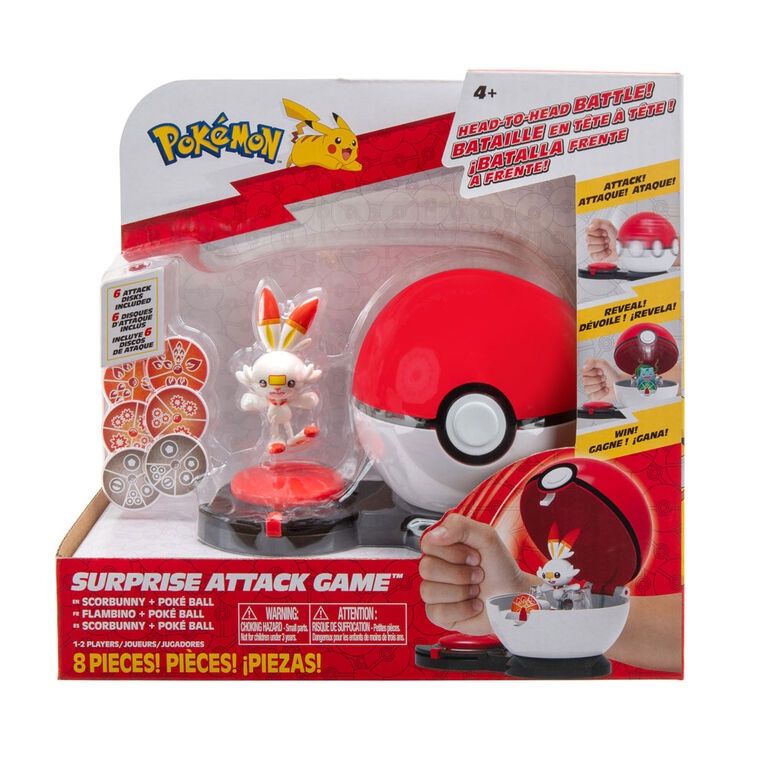 Pokémon Attaque surprise Flambino avec Pokéball