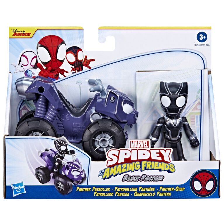 Marvel Spidey et ses amis merveilleux / Figurine Black Panther avec Patrouilleur panthère