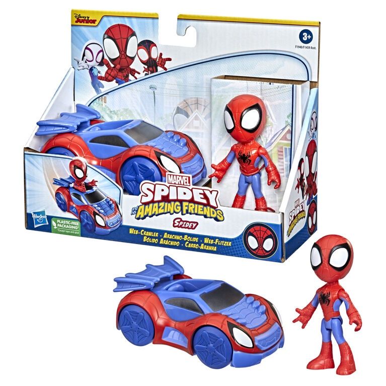 Spidey et ses amis extraordinaires / Figurine Spidey avec Arachno-bolide
