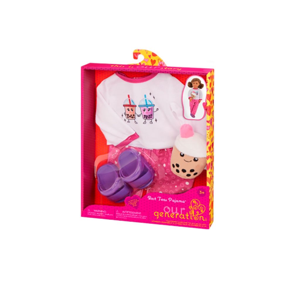 Vêtement OG - &quot;Best Teas Pajama&quot; - Pyjama 2 pièces pour poupée de 46 cm