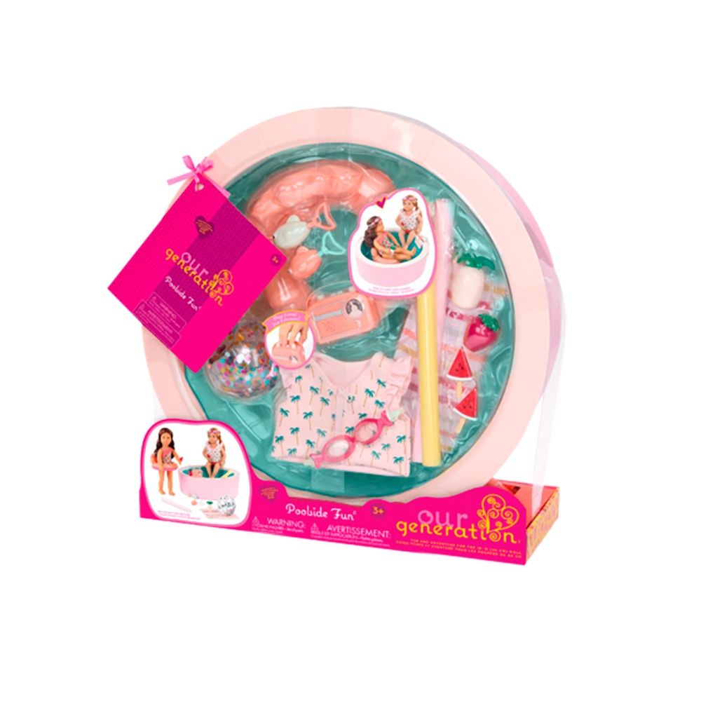 Accessoires OG - &quot;Poolside Fun&quot; - Piscine et accessoires pour poupée de 46 cm