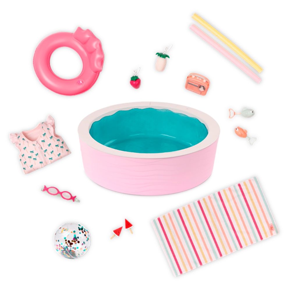 Accessoires OG - &quot;Poolside Fun&quot; - Piscine et accessoires pour poupée de 46 cm