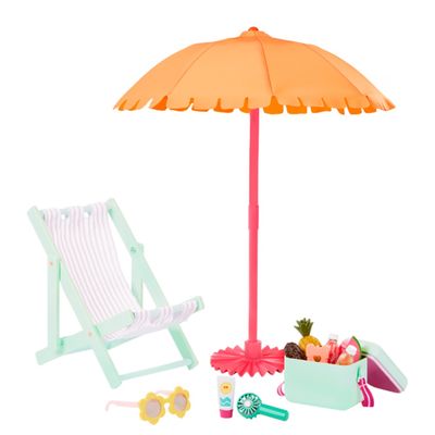 Accessoires OG de luxe - &quot;Sunny &amp; Cool Patio Set&quot; - Ensemble de terrasse pour poupée de 46 cm