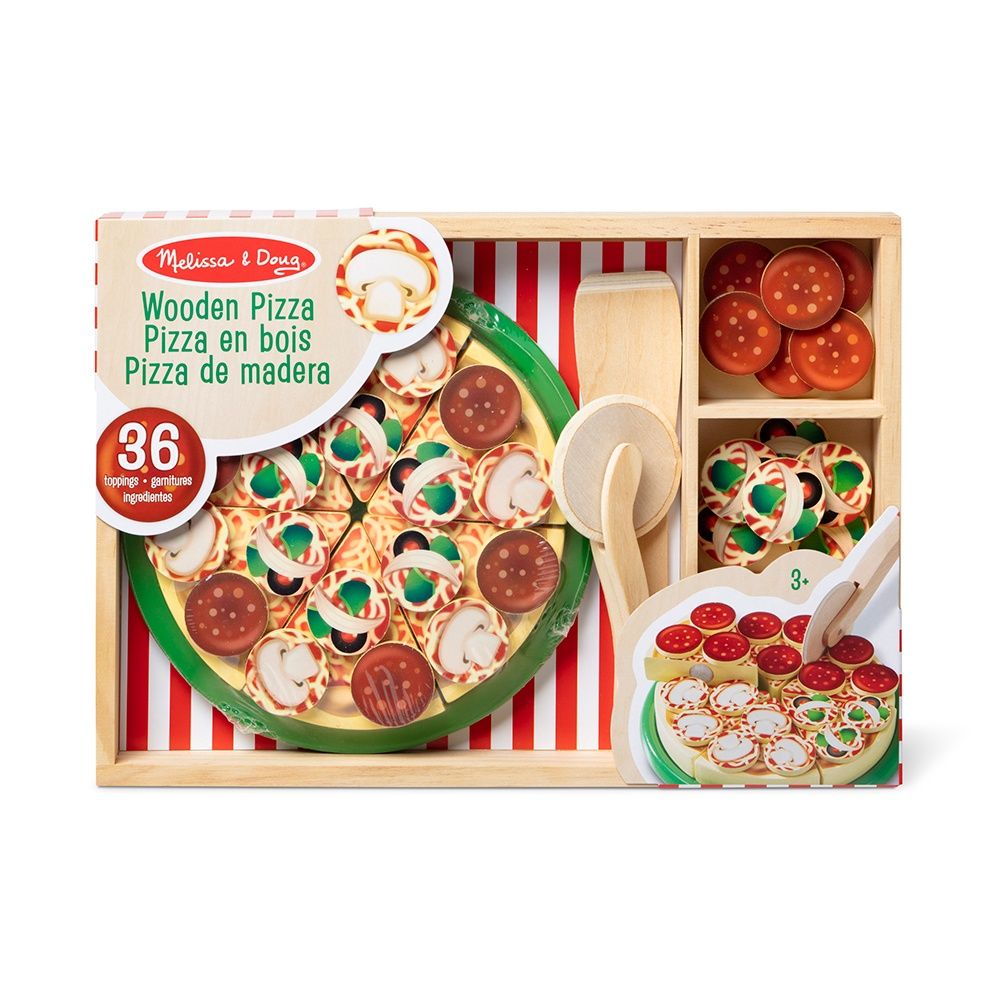 Ensemble de jeu Pizza - Aliments en bois