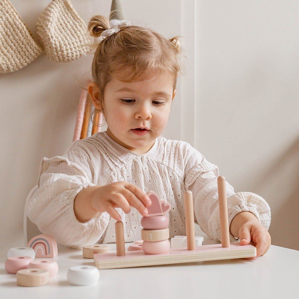 Petits anneaux d&#39;empilage - Rose