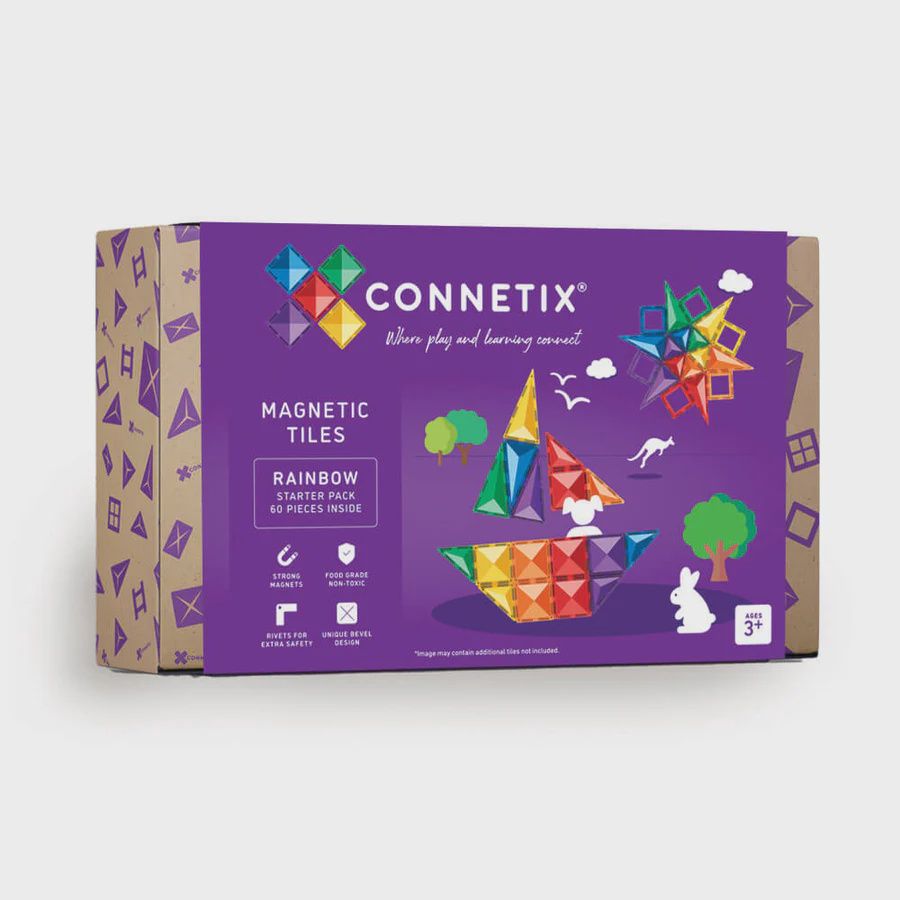 Tuiles magnétiques Rainbow / Pack de départ (60 pcs)