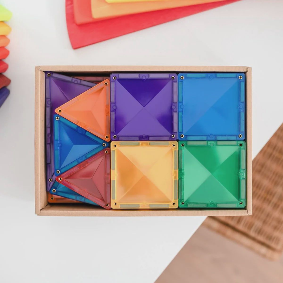 Tuiles magnétiques Rainbow / Pack de départ (60 pcs)