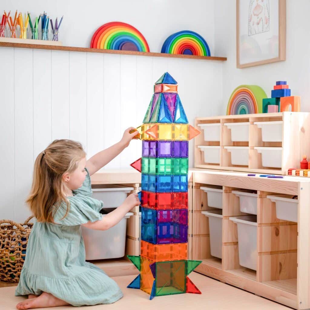 Tuiles magnétiques Rainbow / Creative (102 pcs)