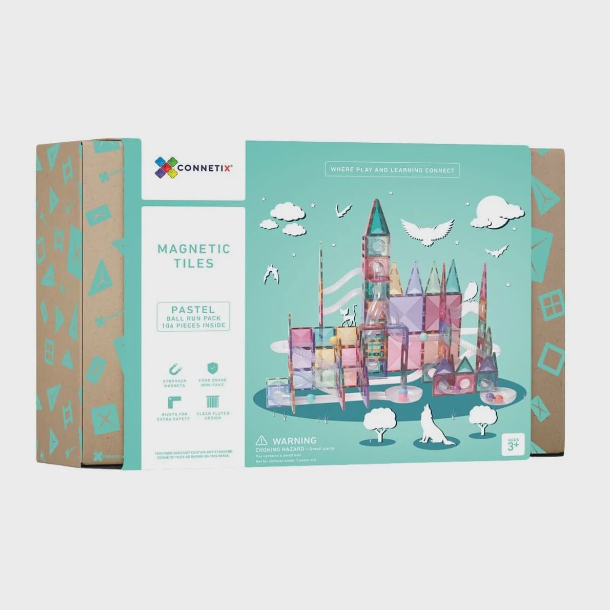 Parcours de balle et tuiles magnétiques Pastel (106 pcs)