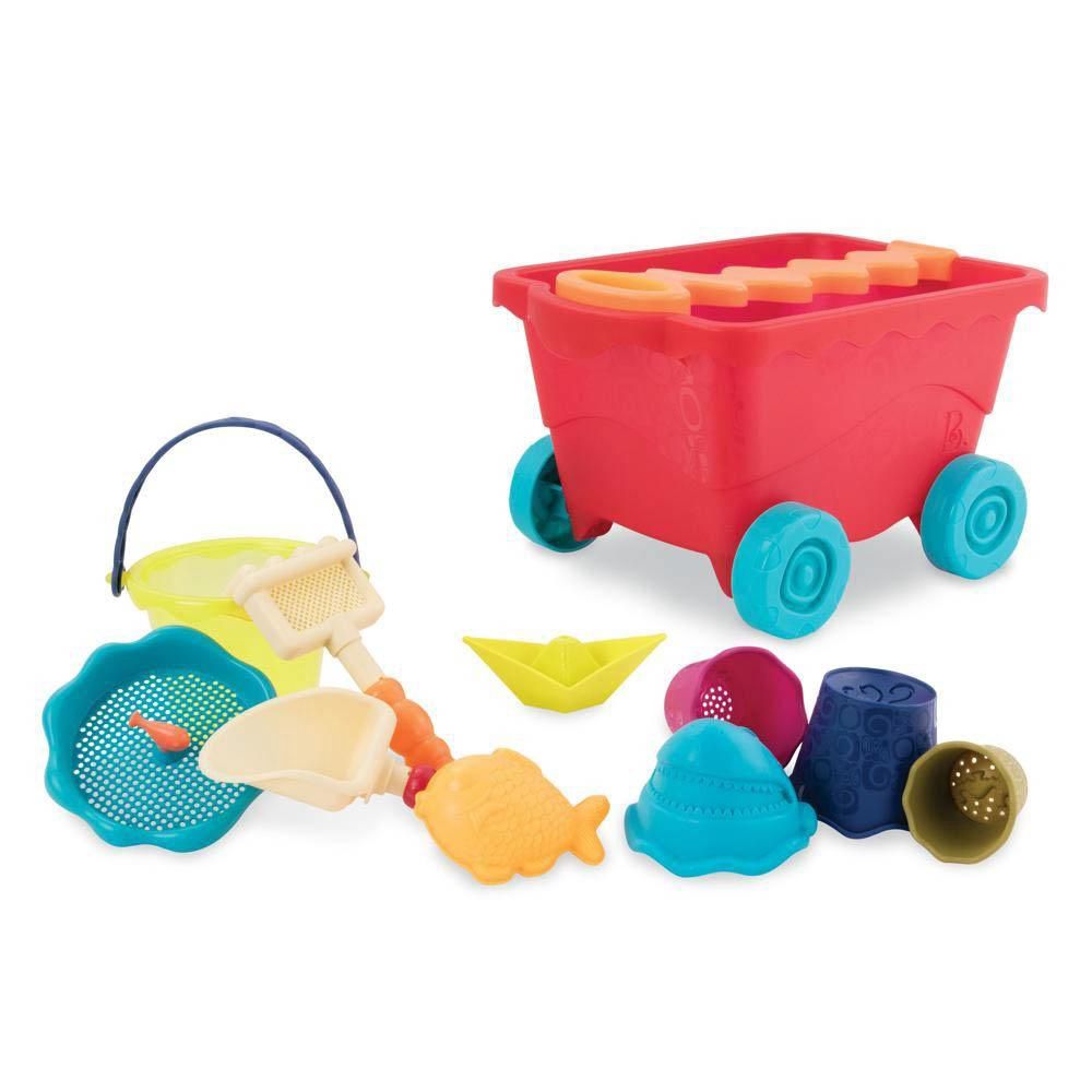B. Summer / Chariot de plage &quot;Wavy-Wagon&quot; Rouge Clair