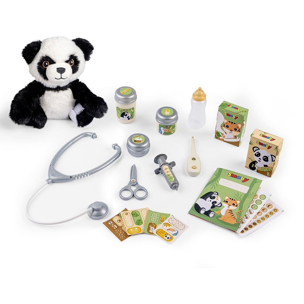 Centre de vétérinaire Panda et 19 accessoires