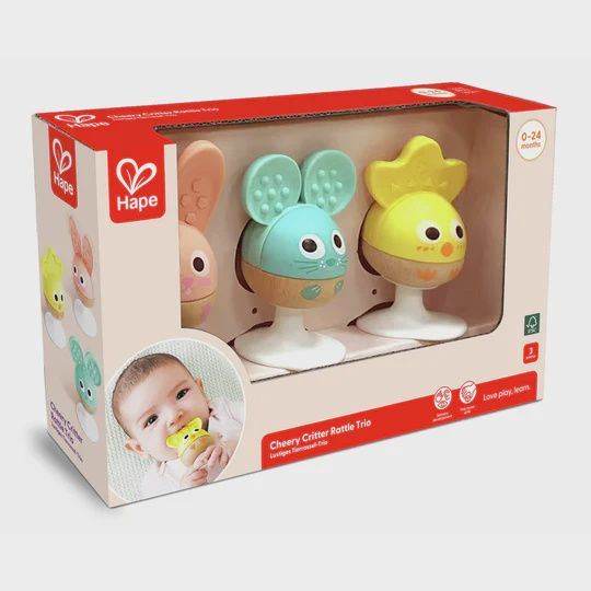 Trio de hochets joyeuses créatures