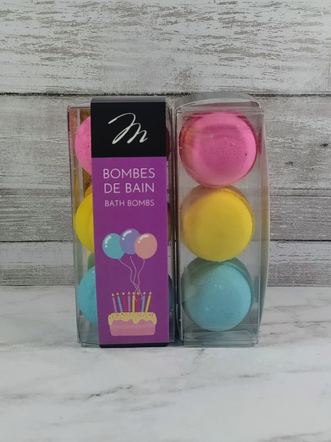 Bombes de bain / Bonne Fête Violet (Boite de 3)