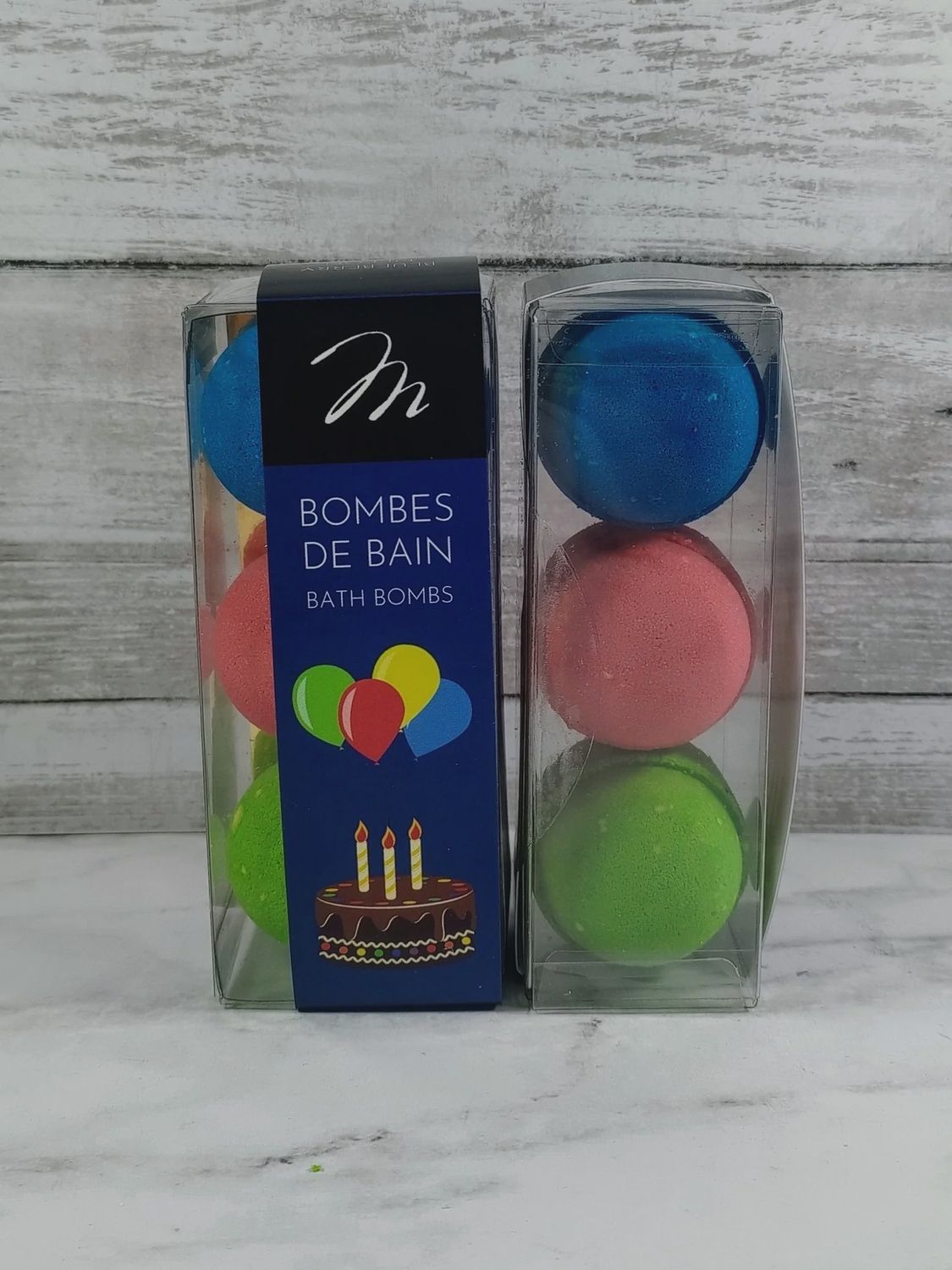 Bombe de bain / Bonne Fête Bleu (Boîte de 3)