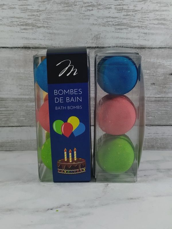 Bombe de bain / Bonne Fête Bleu (Boîte de 3)