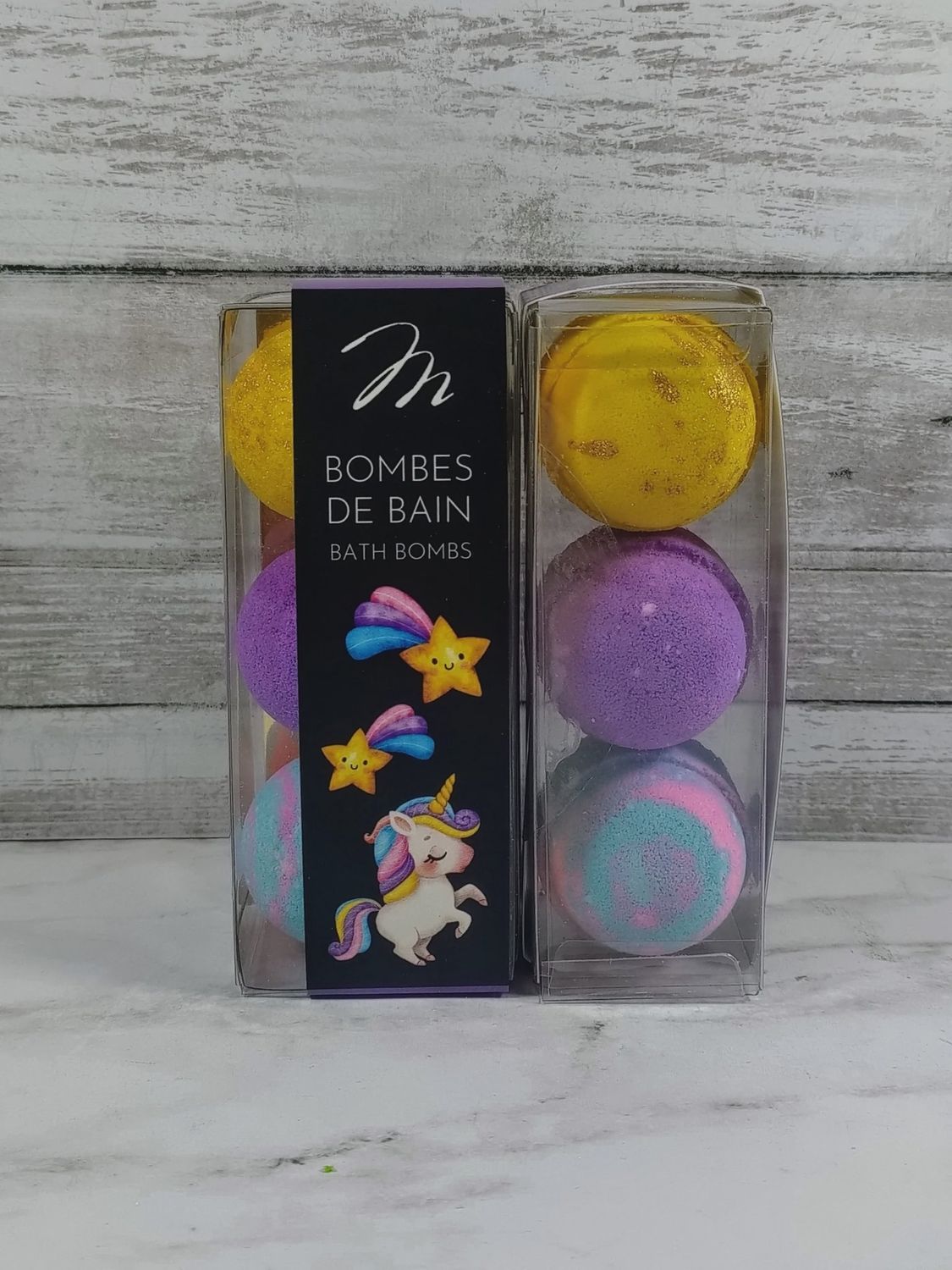 Bombe de bain / Licornes (Boîte de 3)
