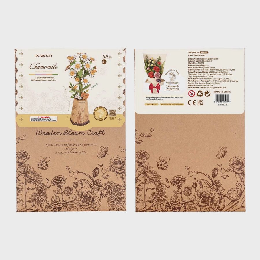 Fleur de camomille en bois