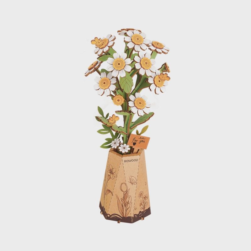 Fleur de camomille en bois
