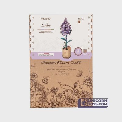 Fleur Lilas en bois