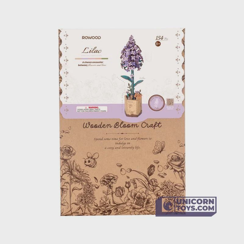 Fleur Lilas en bois