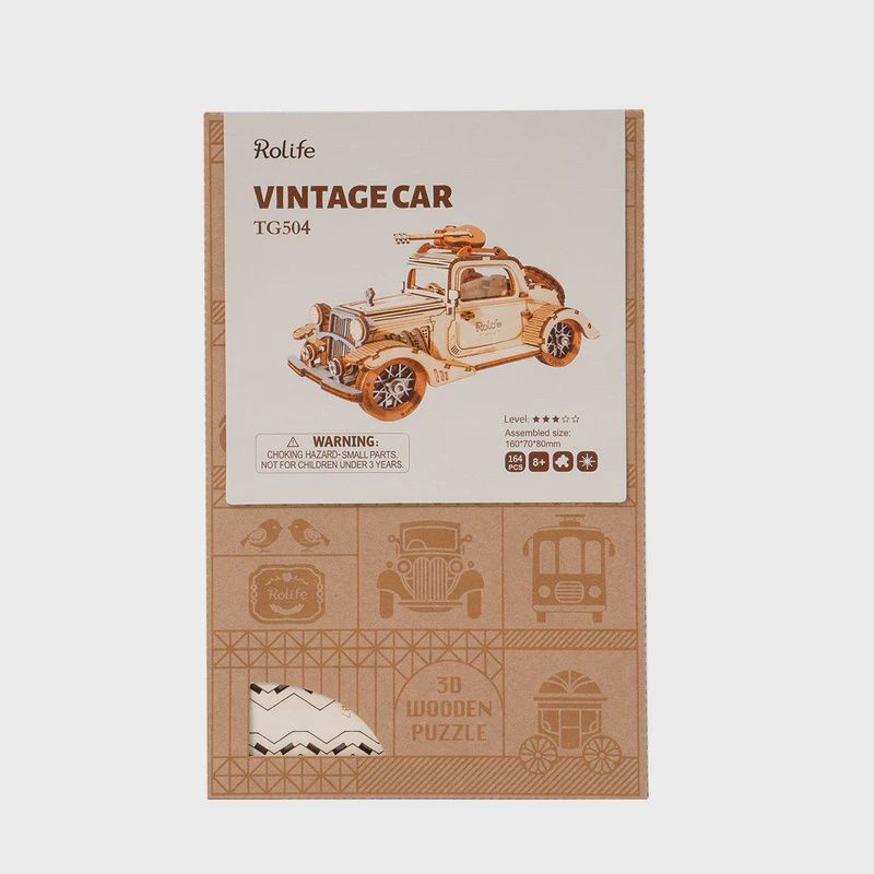 Auto vintage en bois à construire