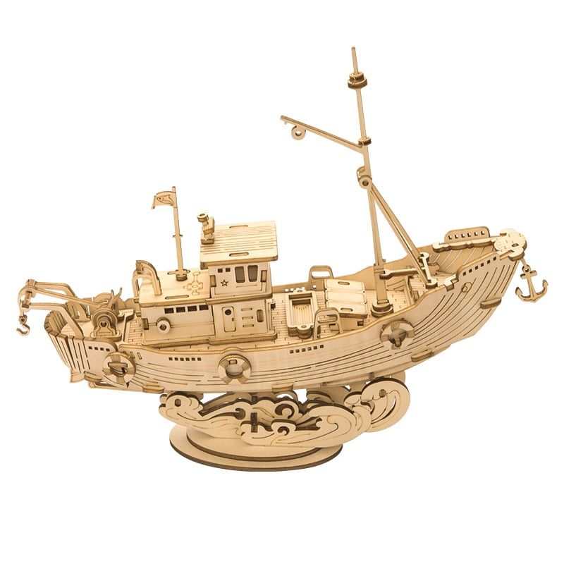 Bateau de pêche en bois à construire