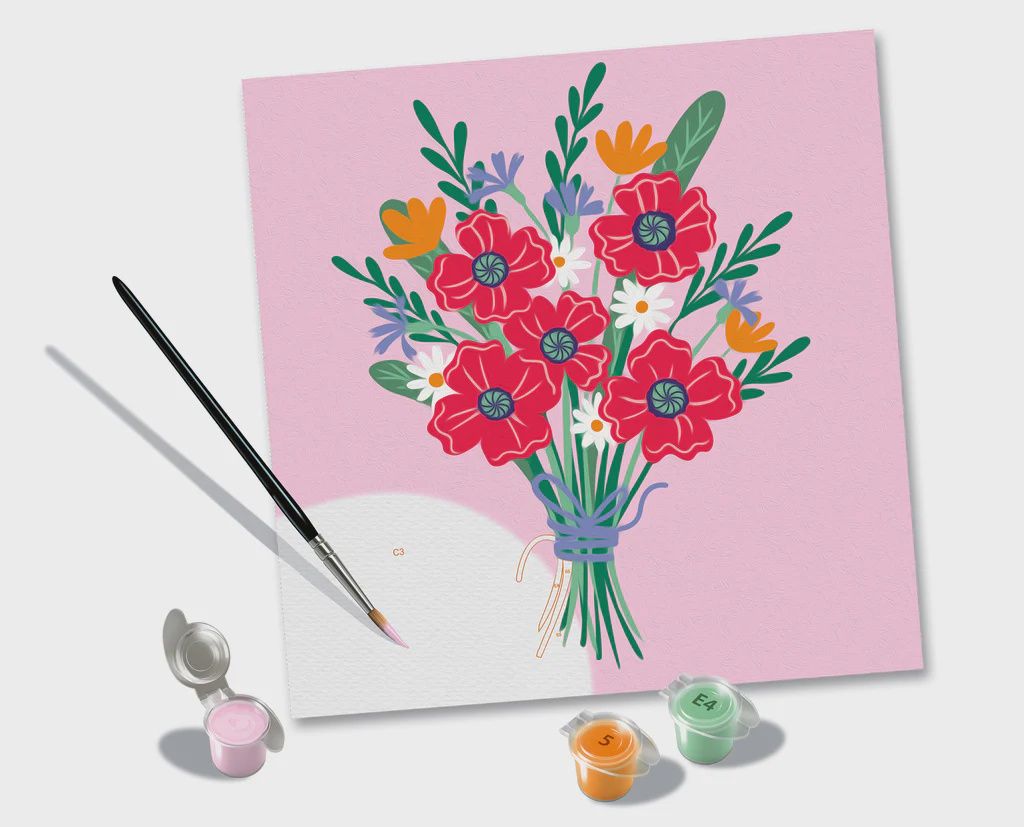 CREART - Peinture à numéros / Bouquet de coquelicots