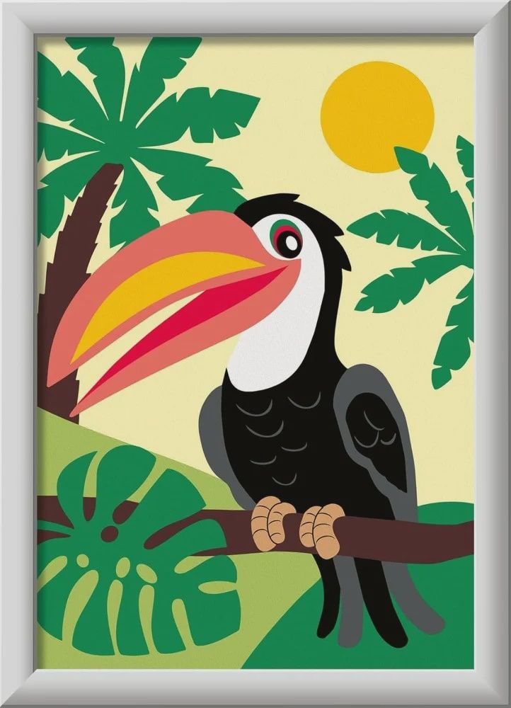 CREART - Peinture à numéros  / Toucan dans la jungle