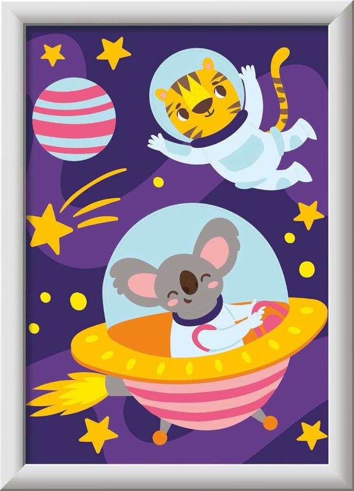 CREART - Peinture à numéros / Animaux dans l&#39;espace
