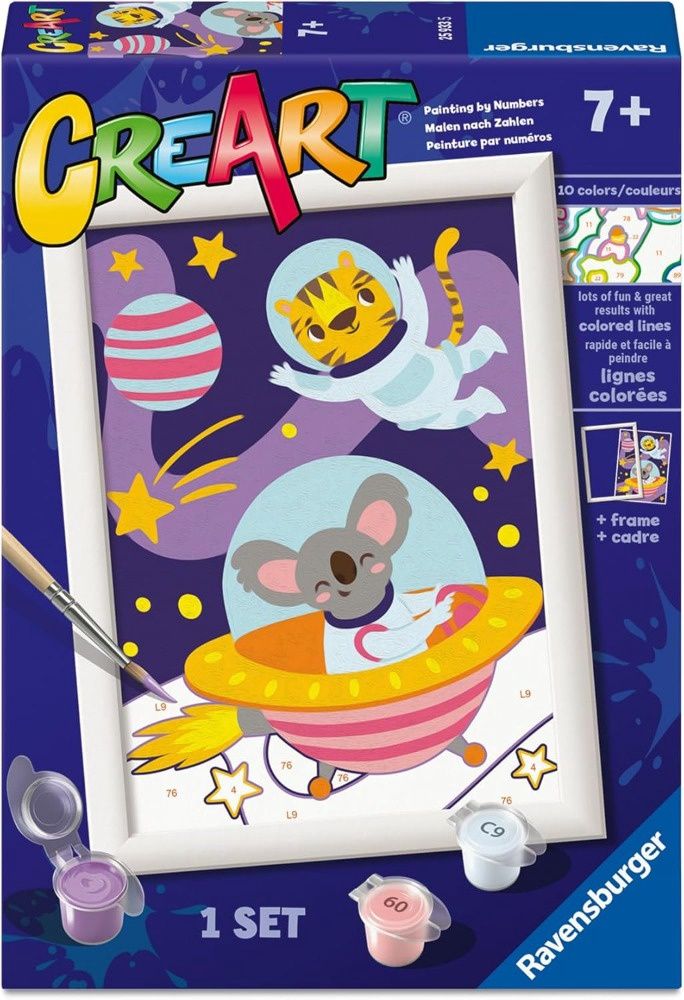 CREART - Peinture à numéros / Animaux dans l&#39;espace