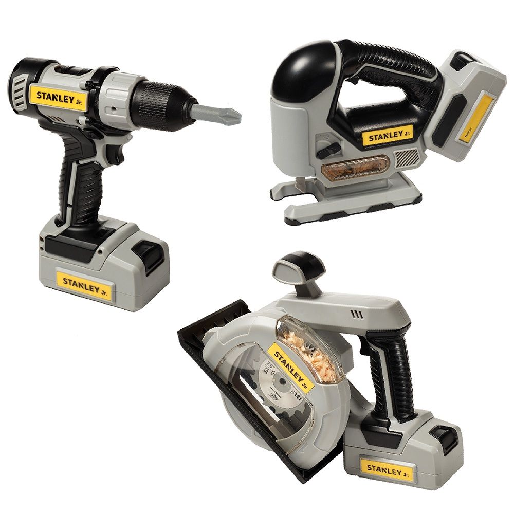 Ensemble de 3 outils électriques (Perceuse, scie circulaire, scie sauteuse)