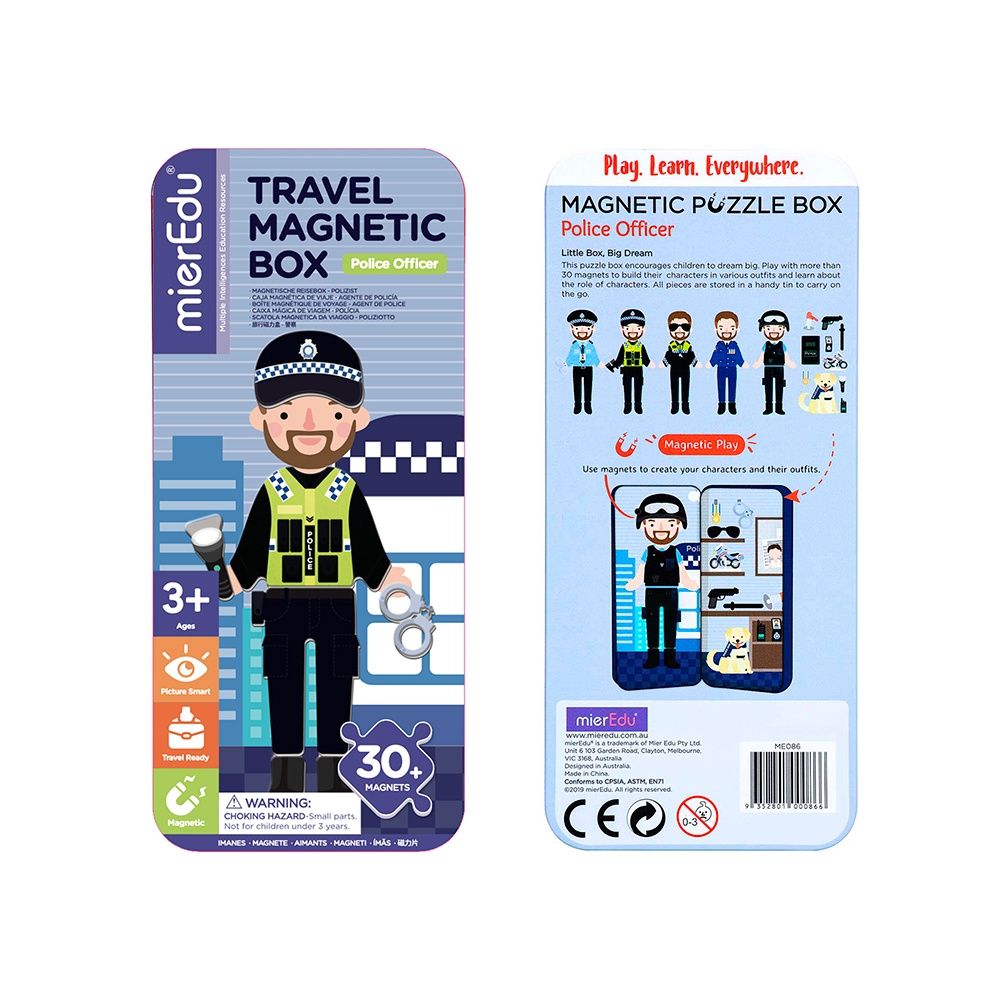 Boîte magnétique de voyage / Officier de police