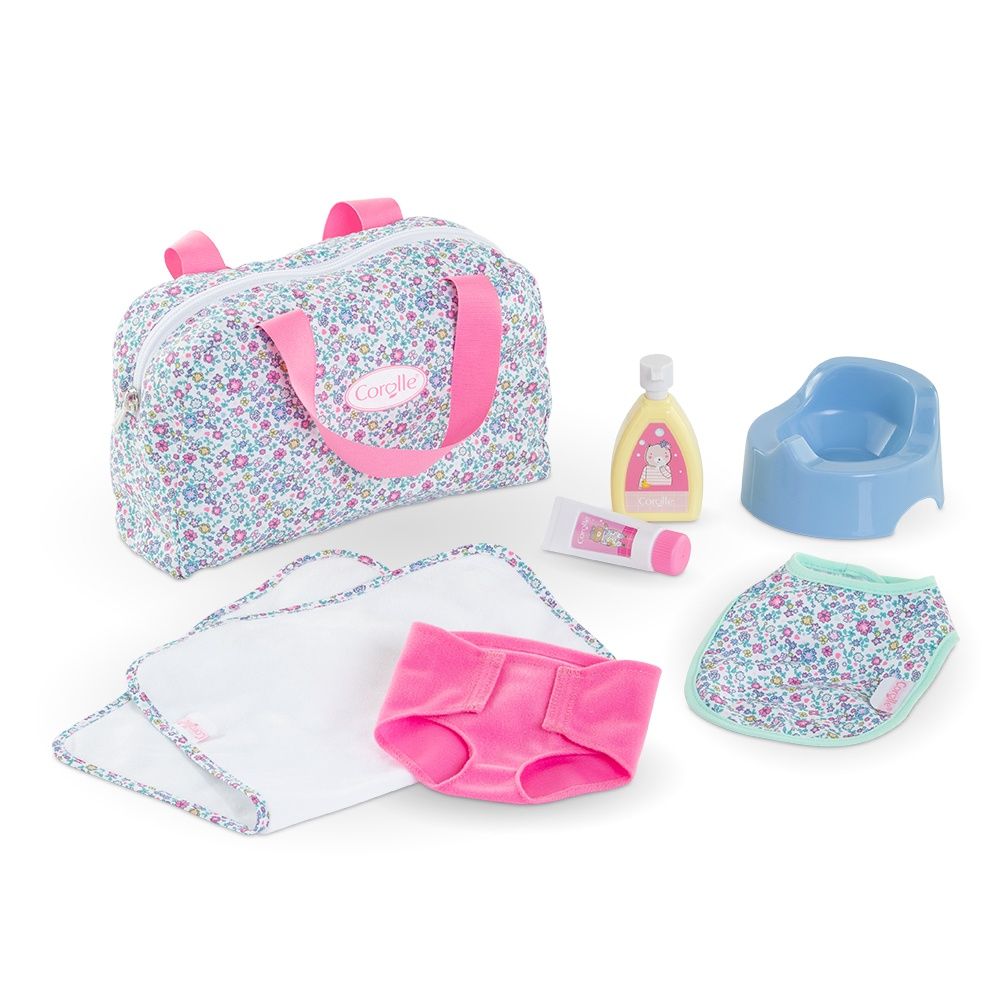 Sac à langer floral et accessoires