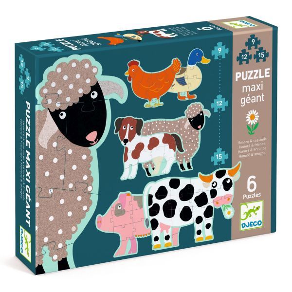 Puzzle Géant / Honoré Et Ses Amis / 9,12,15 Pcs