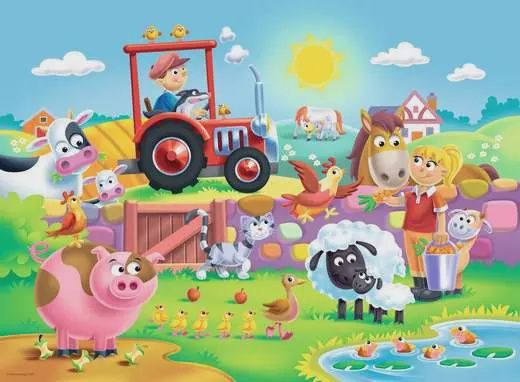 Le plaisir à la ferme Puzzle de 16 pièces