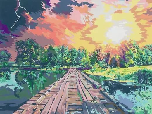 Lumière magique peinture numéro