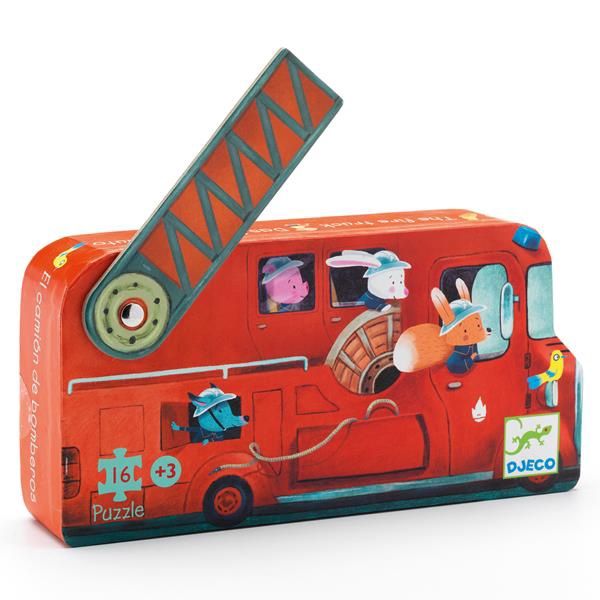 Puzzle Silhouette / Le Camion De Pompier (16 mcx)