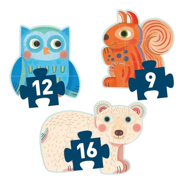 Primo Puzzle / Dans La Forêt / 9,12,16 Pcs