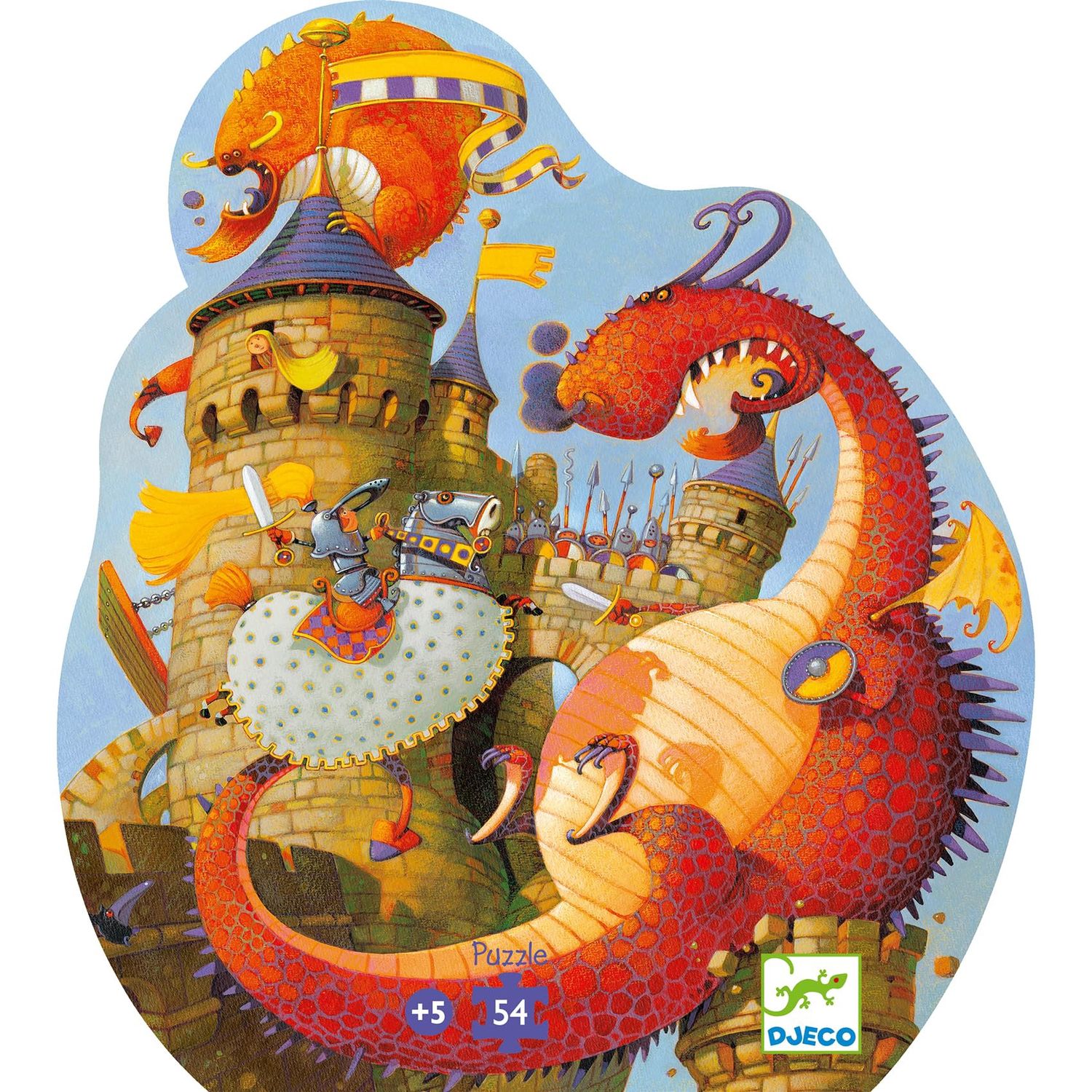 C.T. - Puzzle Silhouette / Vaillant et Les Dragons (54 mcx)
