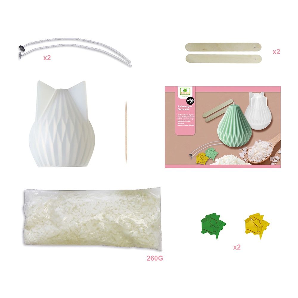 Make it! - Bougies diamant - Cire de soya
