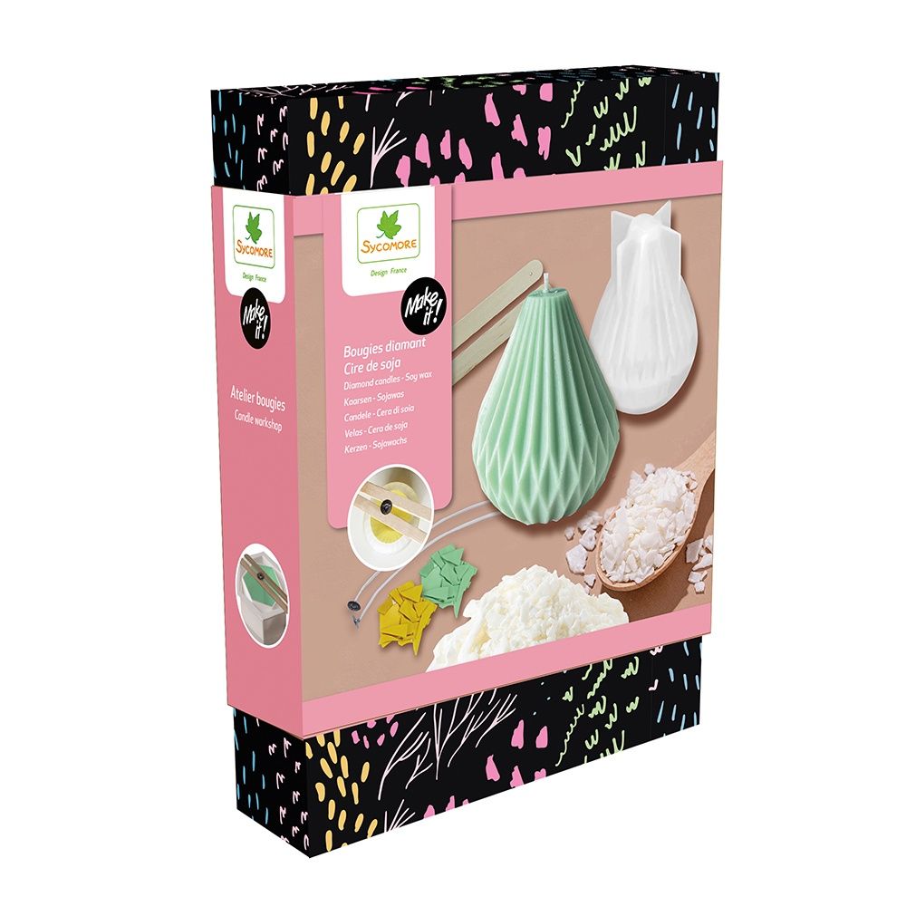 Make it! - Bougies diamant - Cire de soya