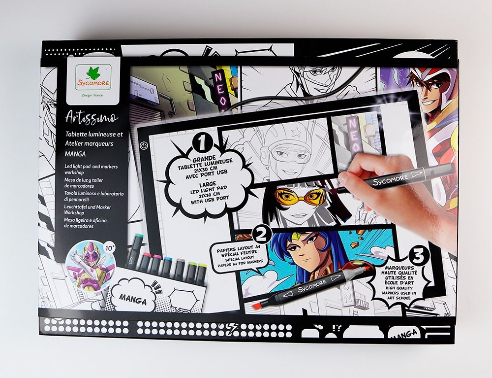 Artissimo / XXL Tablette Lumineuse et Marqueurs Manga