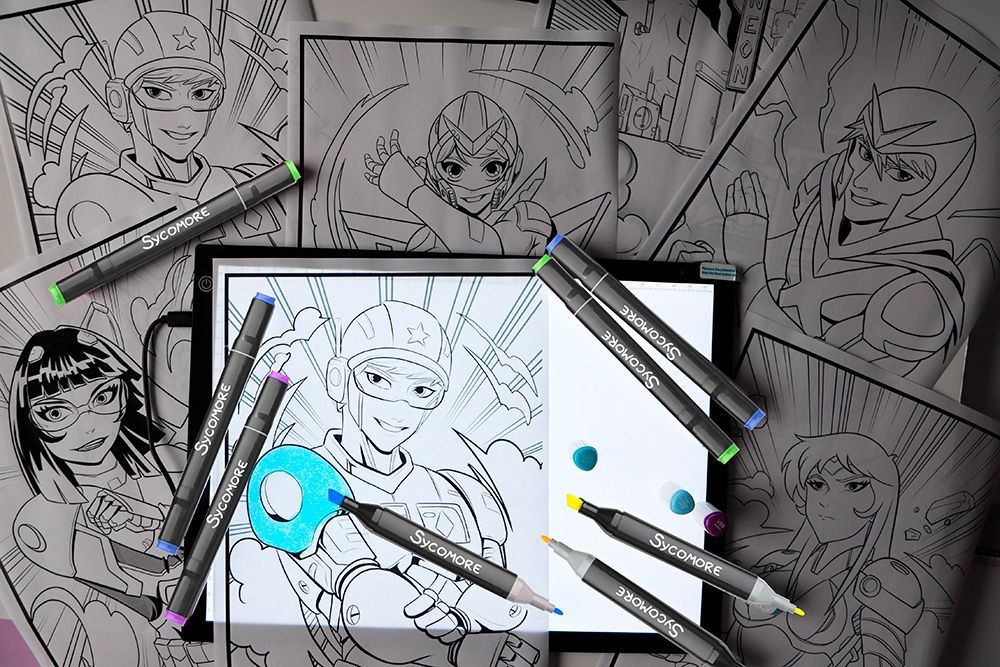 Artissimo / XXL Tablette Lumineuse et Marqueurs Manga
