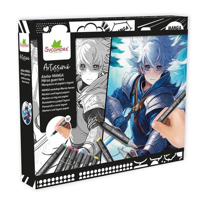 Artissimo - 10 tableaux Atelier Manga et marqueurs / Héros guerriers
