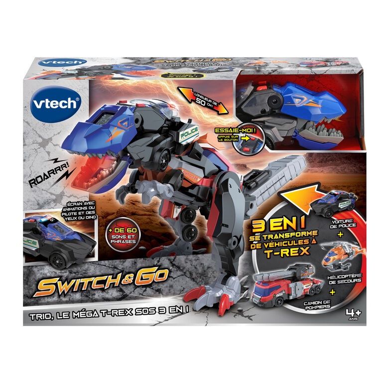 Switch &amp; Go Trio, le méga T-Rex SOS (3 en 1)