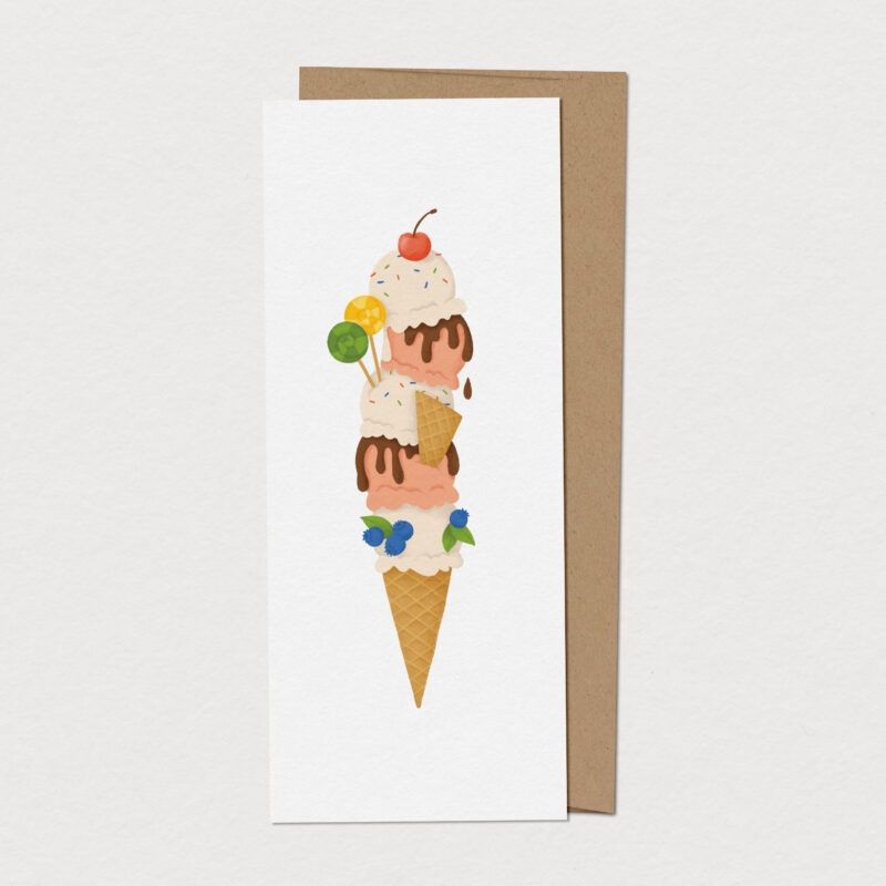 Carte de souhaits – Fraise Vanille